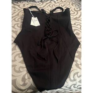 Good American Contour One Piece Swimsuit Swim Plus Size (7) 4X Black NWT $120